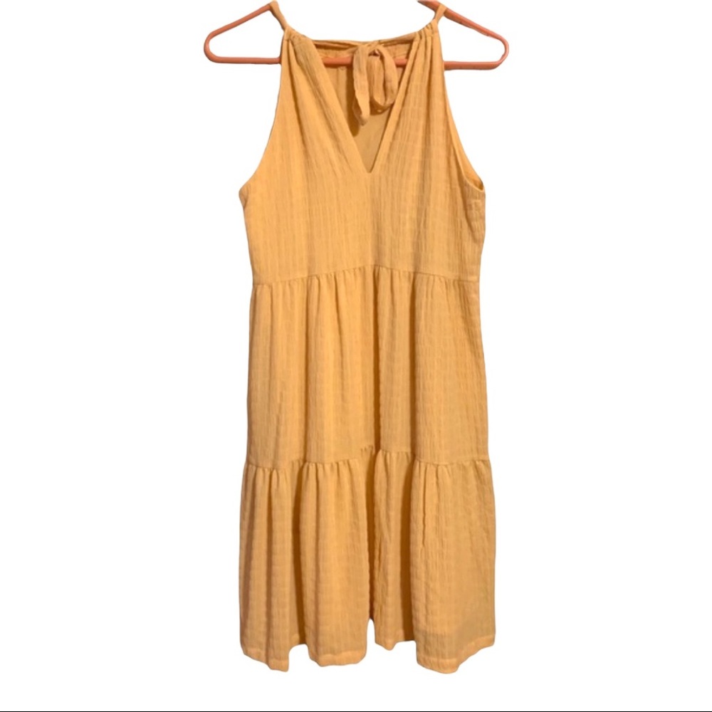 Bohemian Style Tiered Golden Rod Dress XS